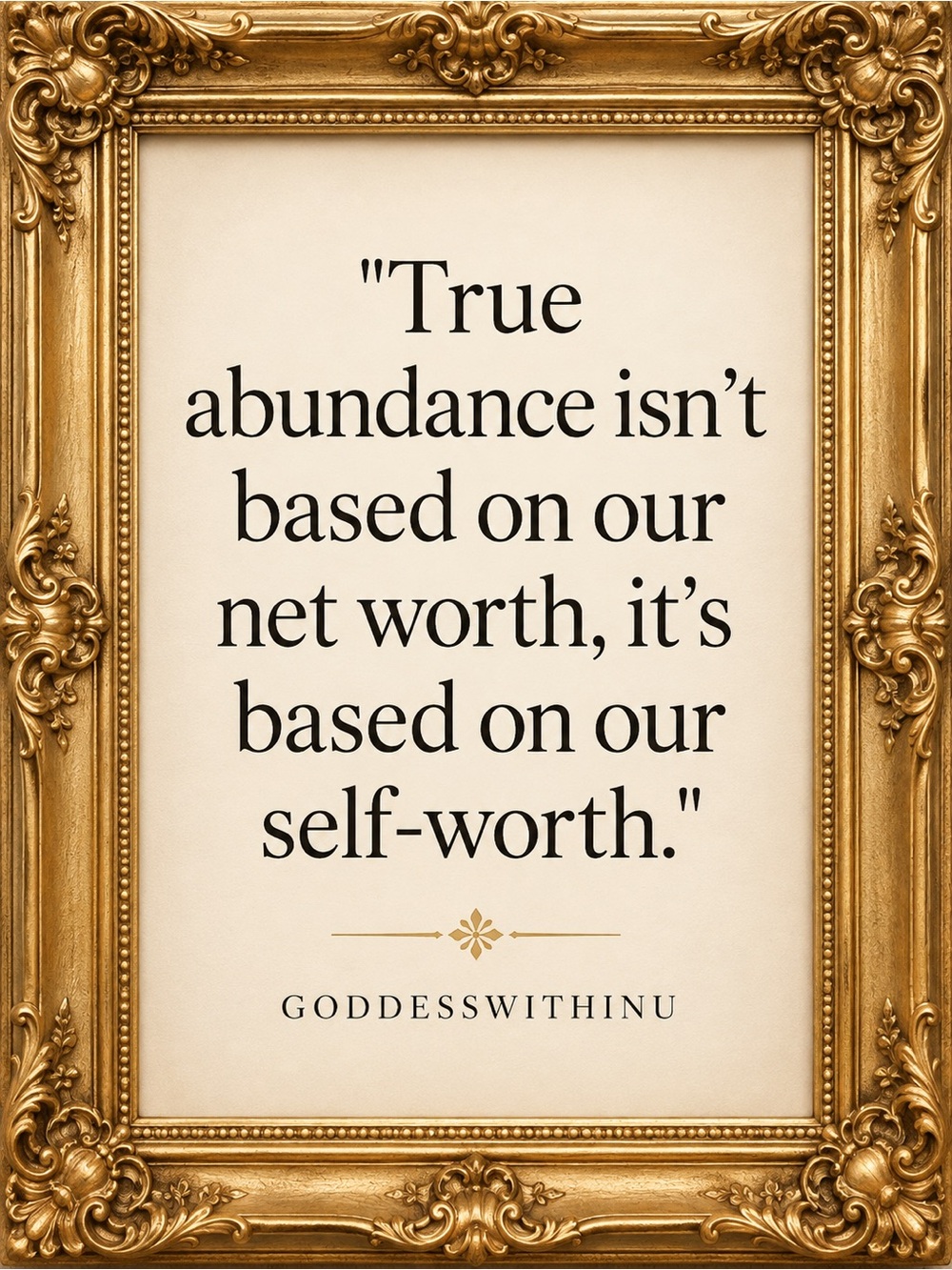 Abundance doesn't start in...